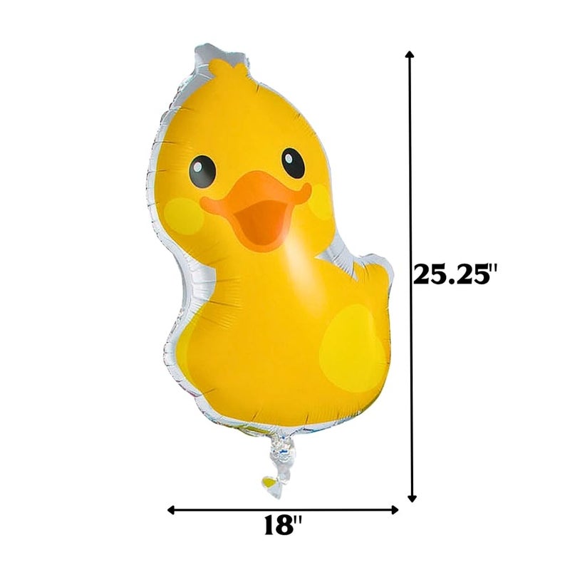 Fun Express Rubber Ducky Mylar Balloons - Set of 3 - Duck Birthday Party Decor - Image 2